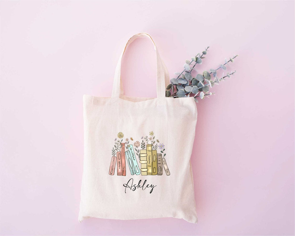 Library Tote Bag, Books Tote Bag, Custom Bookish Bag, Book Lovers Gifts, Reader Tote Bag, Librarian Gifts, Library Book Bag, English Teacher