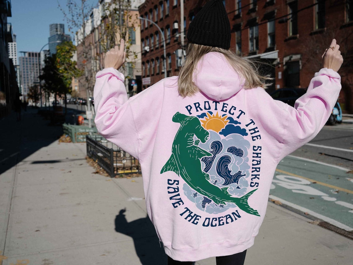 Protect The Sharks shirt, Shark Hoodie, Shark Sweatshirt, Vsco Hoodie, Surfing Hoodie, Respect The Locals Hoodie, Shark Lover Gift