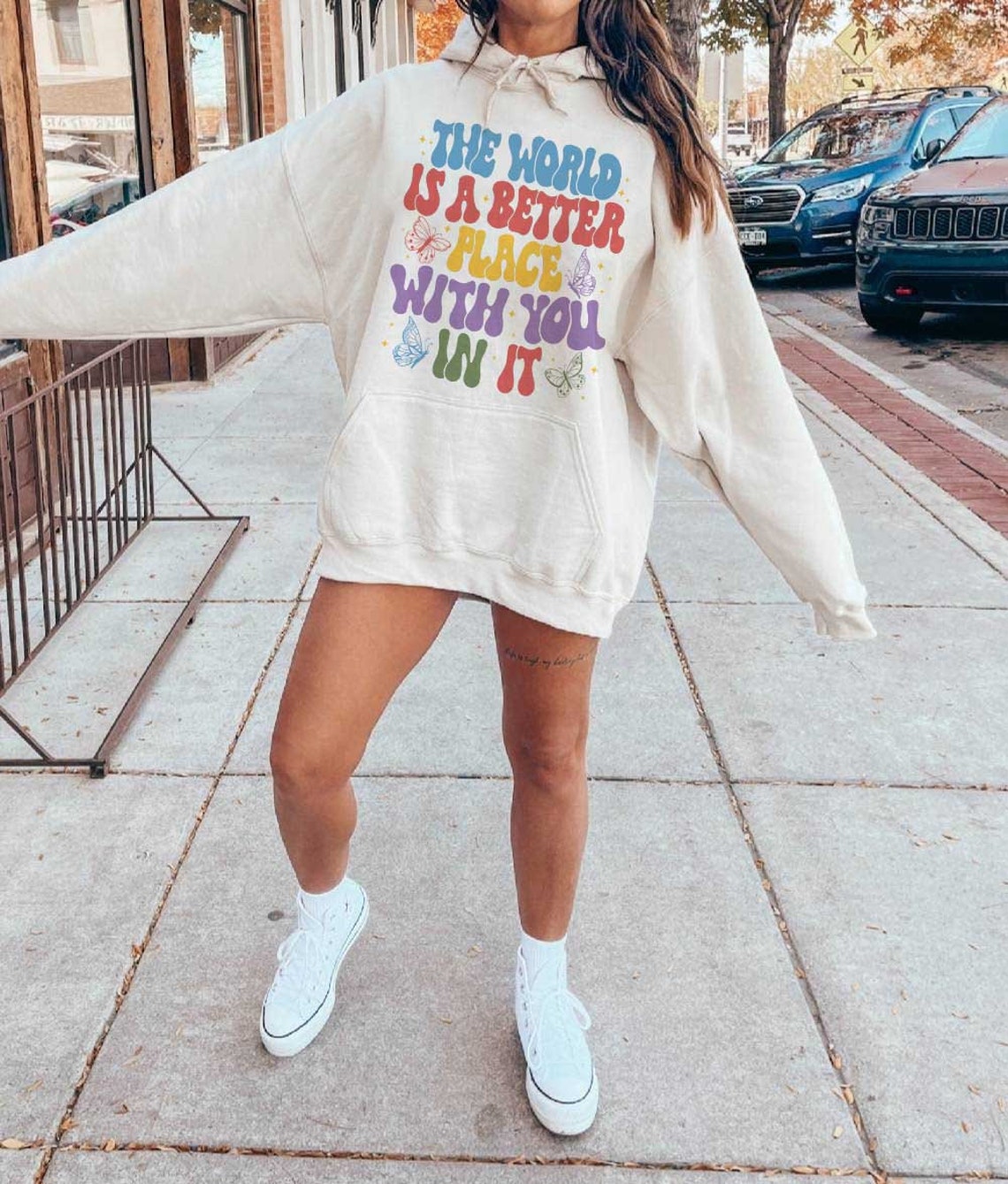 The World is A Better Place With You in It Sweatshirt, VSCO Girl Hoodie