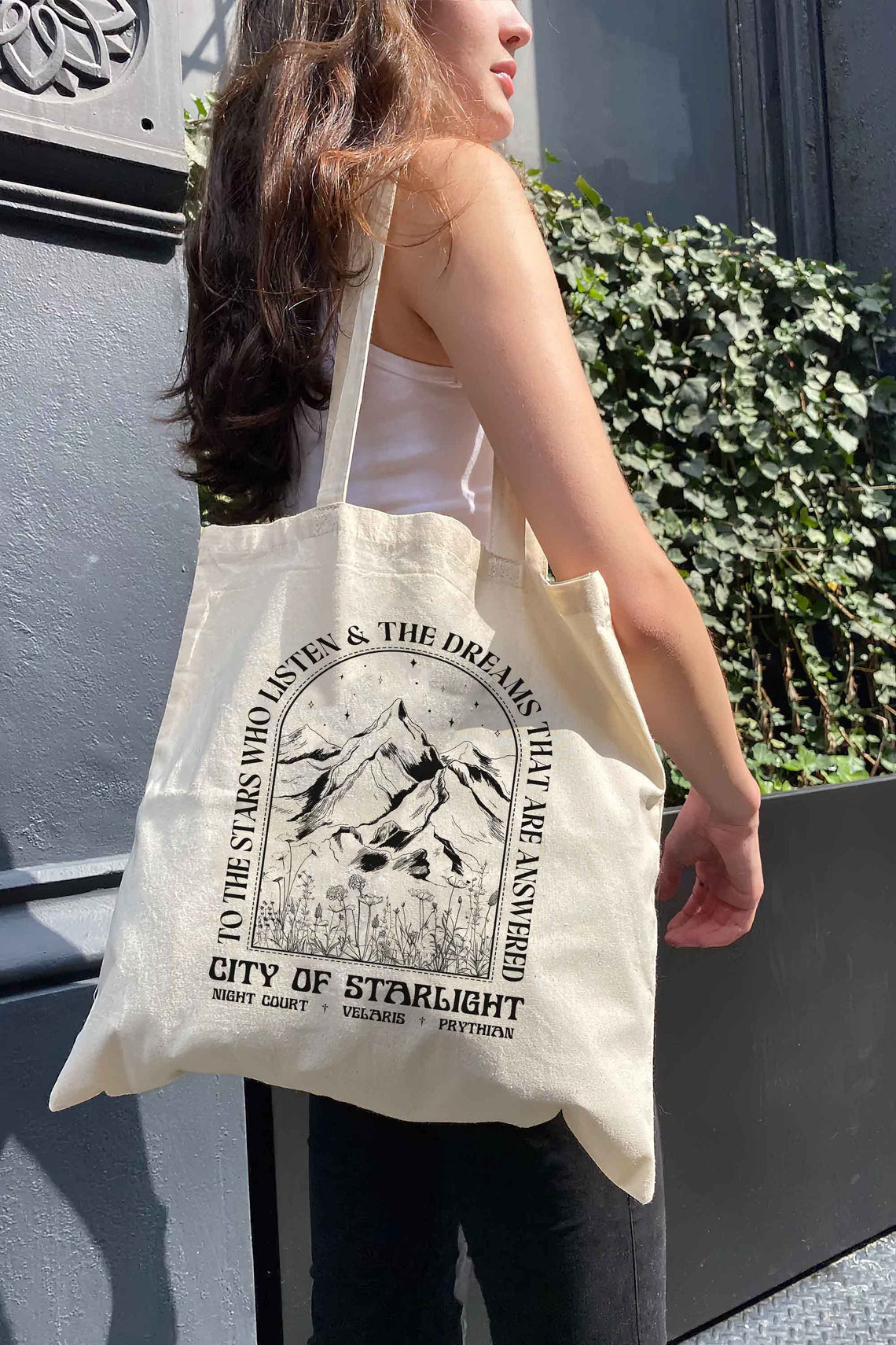 City of Starlight Velaris Tote Bag, ACOTAR Tote Bag, A Court of Thorns and Roses, Crescent City, Rhysand, Bookish Tote Bag, FBAA, ACOTAR