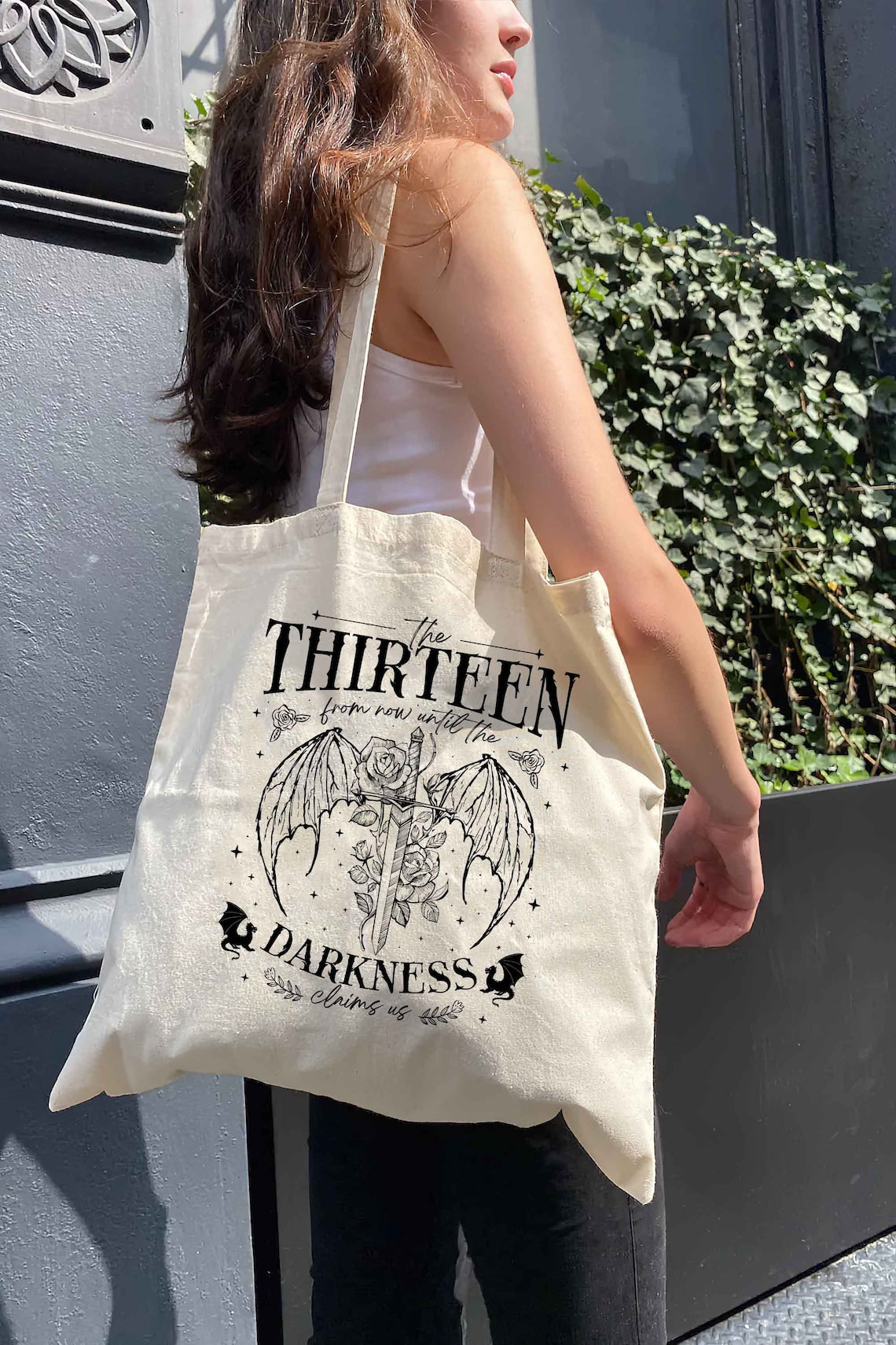The Thirteen Throne of Glass Tote Bag, Sjm TOG Manon, From Now Until the Darkness Claims Us Tote Bag, We Are the Thirteen, Bookish Gift