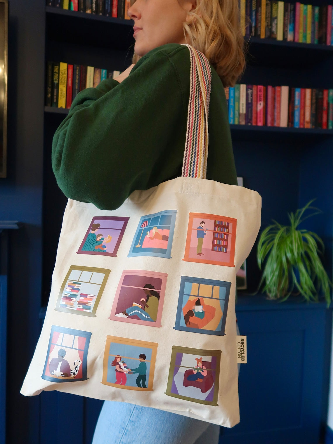 Bookish Tote Bag | Cute Book Bag | Book Lover Gift | Gift for Bookworms | Reading Bag | Gift for Mum Mother