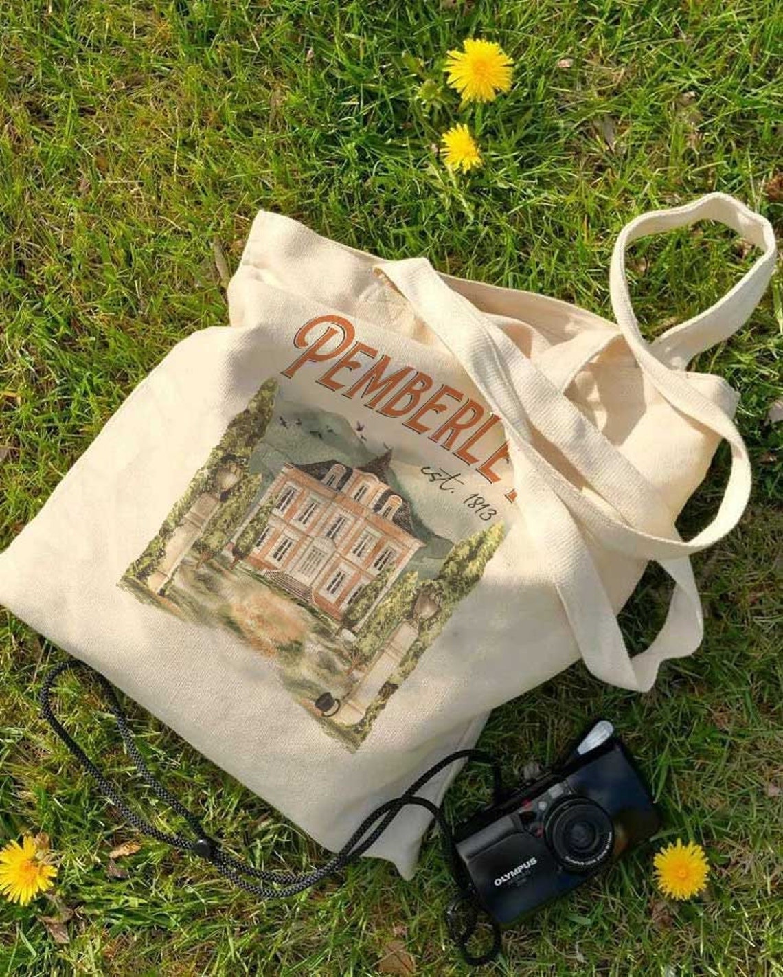 Pemberley Tote Bag, Pride and Prejudice Bag, Jane Austen Tote Bag, Bookworm Tote Bag, Book Lover Gifts, Literary Tote Bag