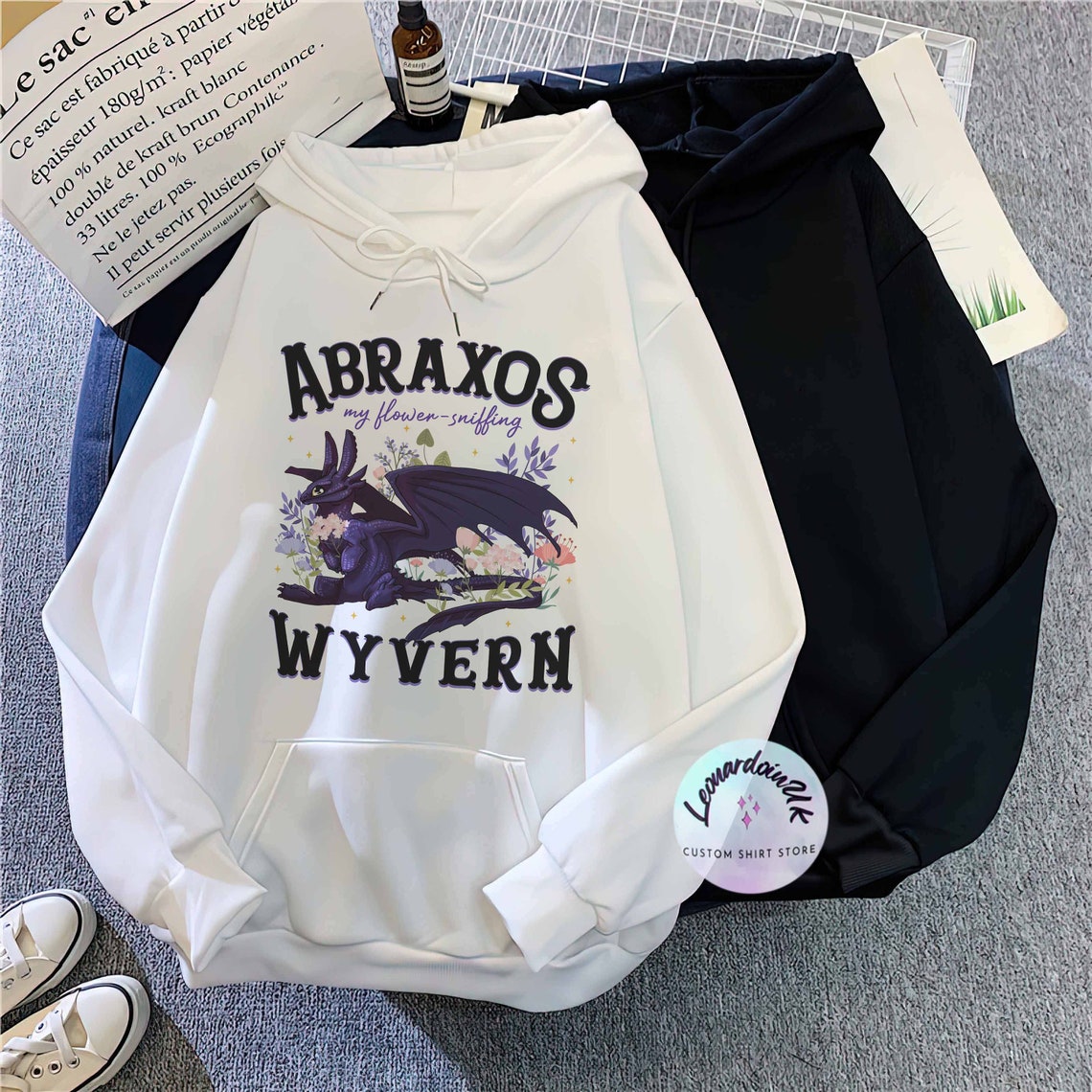 Abraxos Throne of Glass Hoodie, Flower Sniffing Wyvern, Sarah J Maas, Abraxos Shirt