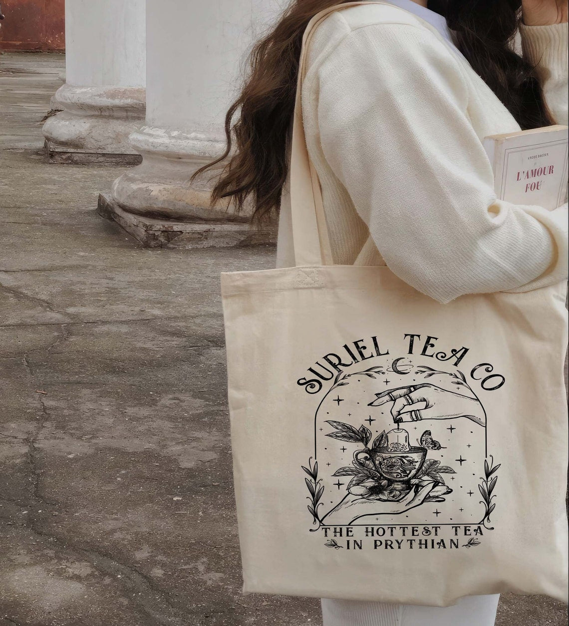 Suriel Tea Co Tote Bag, Acotar Bag, Bookish Bag, Sarah J Maas, A Court of Thorns and Roses, Suriel Tea Co, Acotar