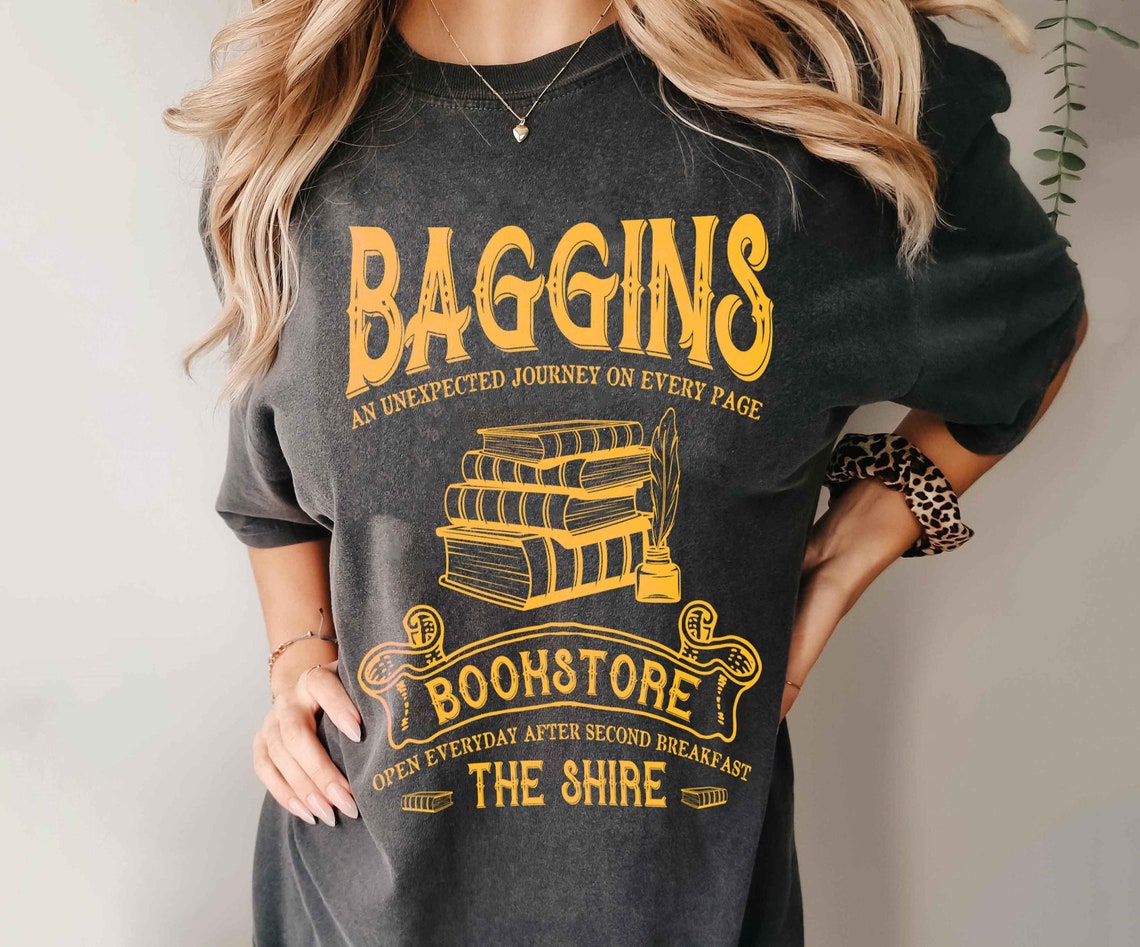 Baggins Bookstore Comfort Color Shirt