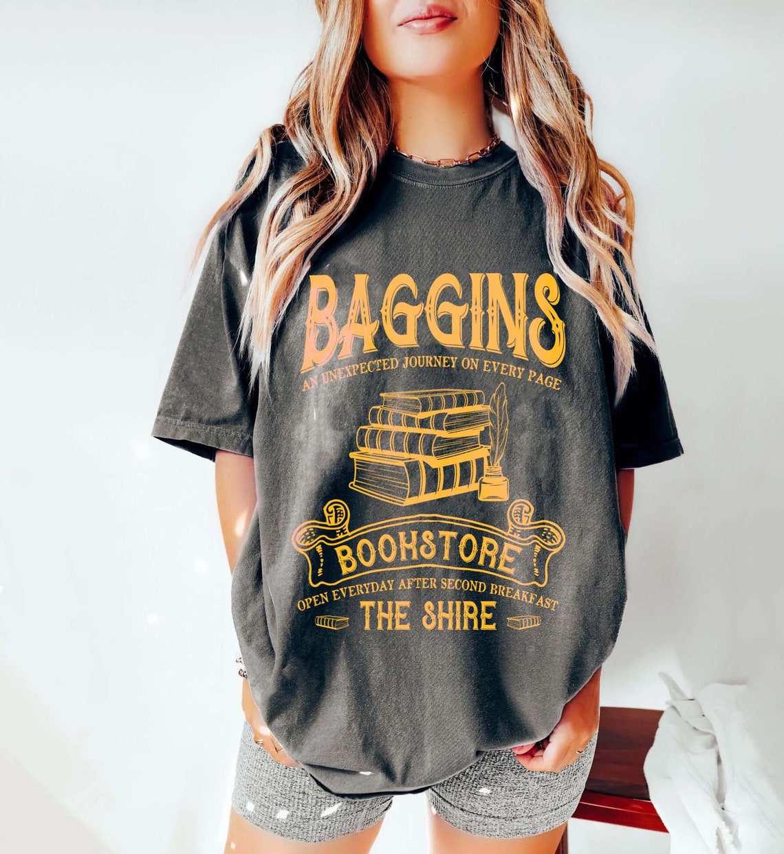 Baggins Bookstore Comfort Color Shirt
