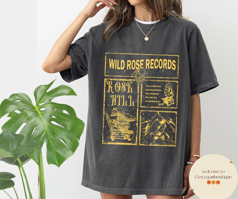 Wild Love Comfort Color shirt, Rose Hill, Elsie Silver, Book shirt , Bookish merch