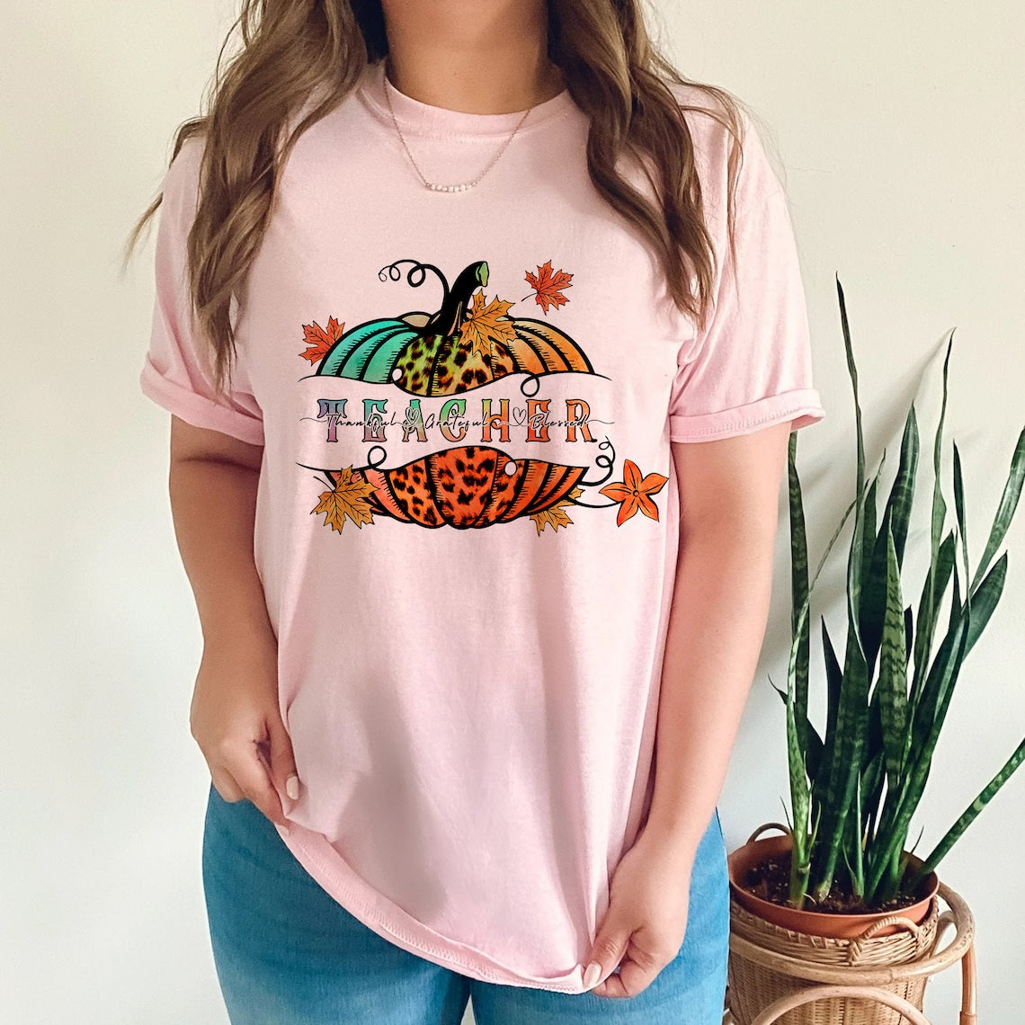 Teacher Thankful Grateful Blessed Shirt, Teacher Life Shirt, Teacher Pumpkin Shirt, Pumpkin Autumn, Teacher Autumn Fall, Teacher Quote Shirt