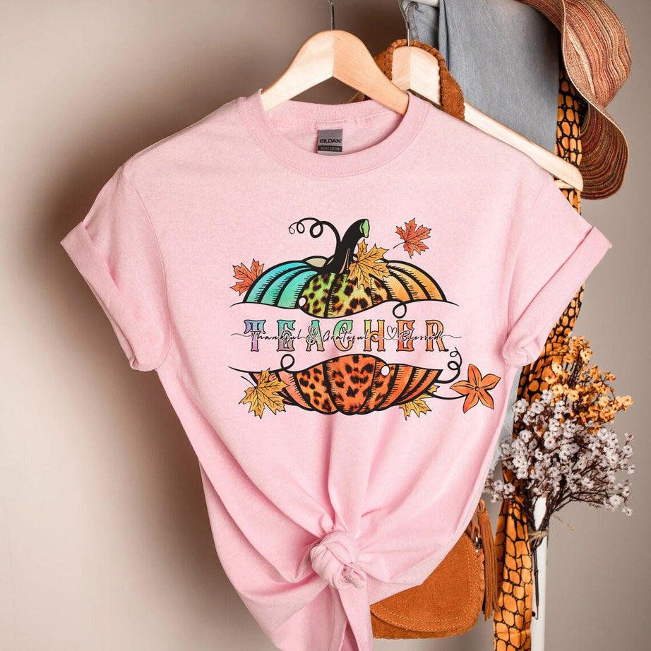 Teacher Thankful Grateful Blessed Shirt, Teacher Life Shirt, Teacher Pumpkin Shirt, Pumpkin Autumn, Teacher Autumn Fall, Teacher Quote Shirt
