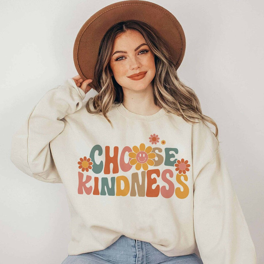 Choose Kindness Shirt, Kindness Sweatshirt, Be Kind Hoodie, Choose Kindness, Smiley Face Shirt, ,boho Rainbow Shirt, Kind Tee, Positiveshirt