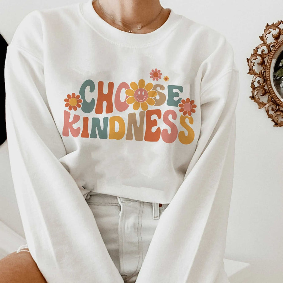 Choose Kindness Shirt, Kindness Sweatshirt, Be Kind Hoodie, Choose Kindness, Smiley Face Shirt, ,boho Rainbow Shirt, Kind Tee, Positiveshirt