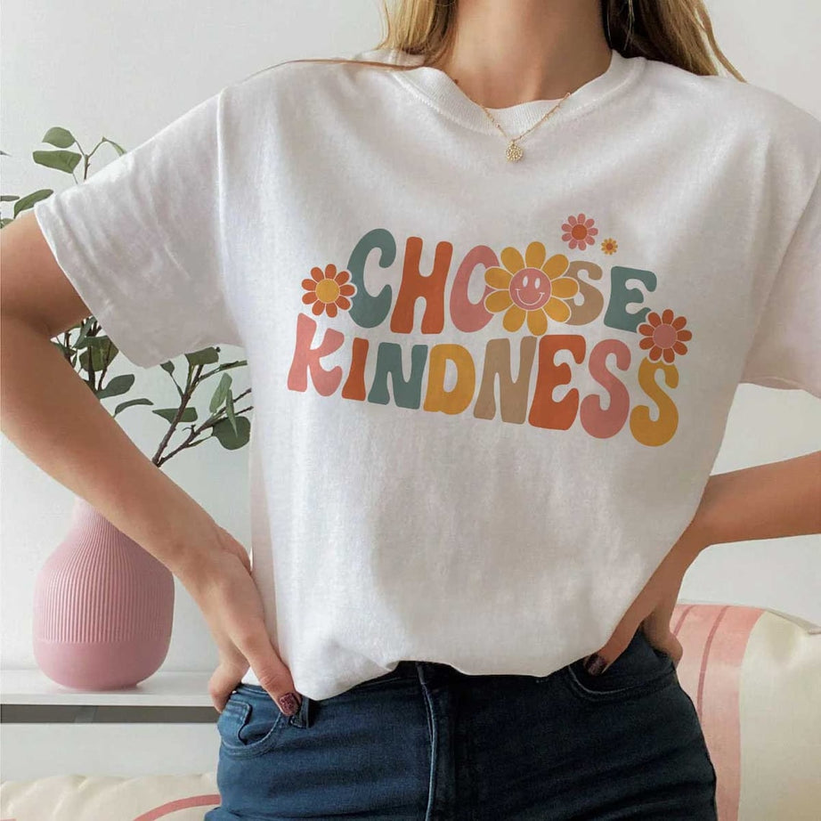 Choose Kindness Shirt, Kindness Sweatshirt, Be Kind Hoodie, Choose Kindness, Smiley Face Shirt, ,boho Rainbow Shirt, Kind Tee, Positiveshirt