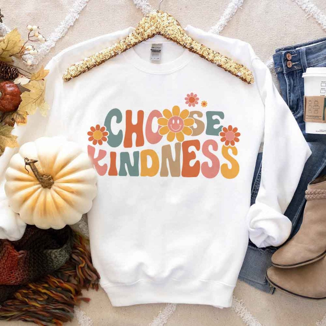 Choose Kindness Shirt, Kindness Sweatshirt, Be Kind Hoodie, Choose Kindness, Smiley Face Shirt, ,boho Rainbow Shirt, Kind Tee, Positiveshirt
