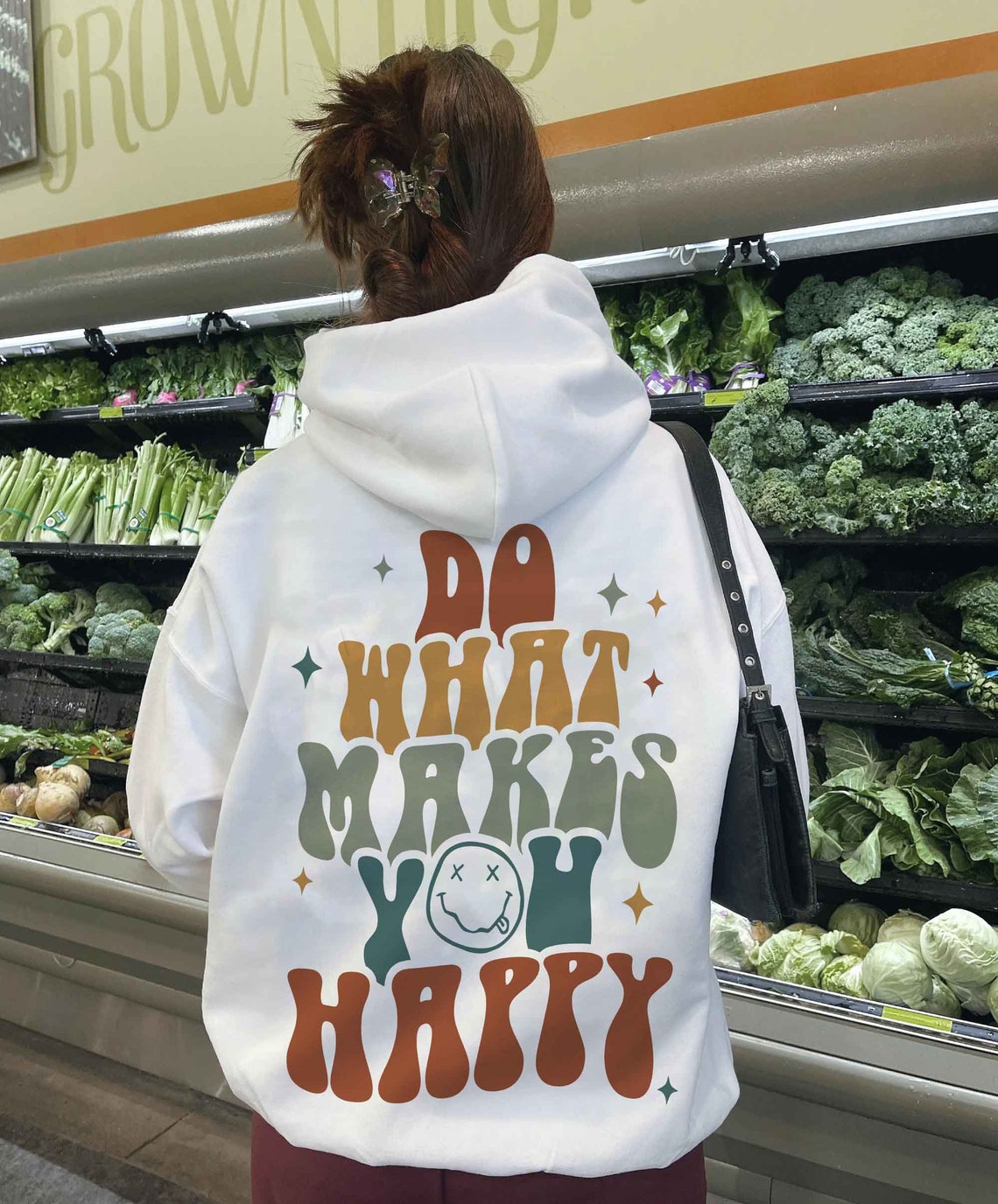 Smiley Face Hoodie, Do What Makes You Happy Sweatshirt, Positive Hoodie, Life Aesthetic Hoodie, Trendy Hoodie, Preppy Vsco Hoodie