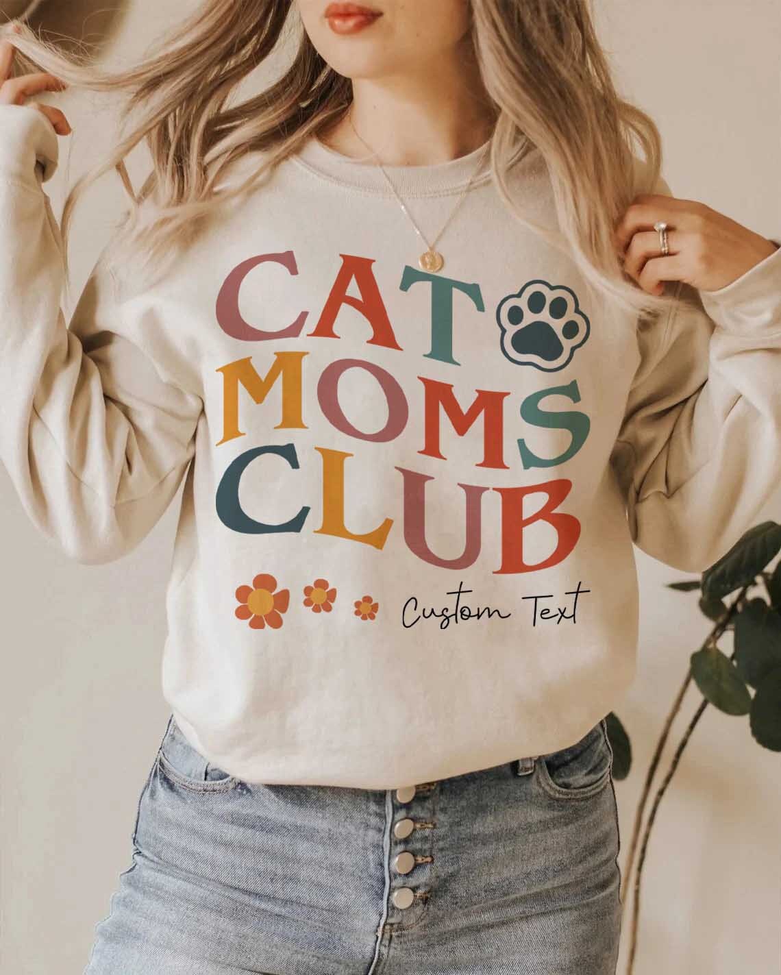 Personalized Gift Cat Lover Shirt, Cat Moms Club Sweatshirt, Cat Mom Shirt, Fur Mama Shirt, Pet Lover Shirt, Cat Mama, Cat Mom Sweatshirt
