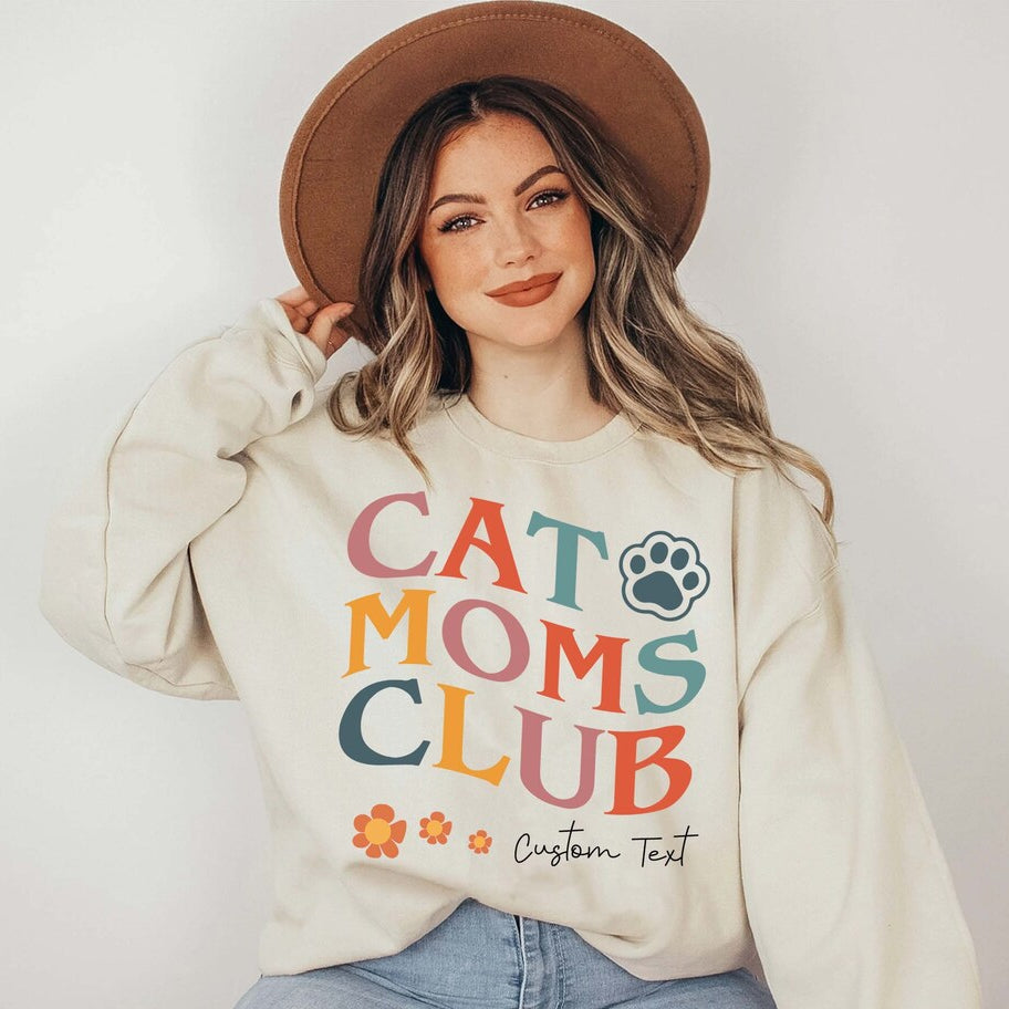 Personalized Gift Cat Lover Shirt, Cat Moms Club Sweatshirt, Cat Mom Shirt, Fur Mama Shirt, Pet Lover Shirt, Cat Mama, Cat Mom Sweatshirt