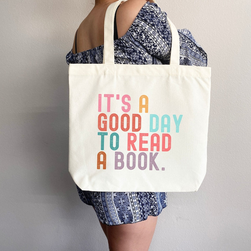 It's Good Day to Read Tote Bag, Book Lovers Tote, Gift for Book Lover, Gift For Bookworms, Gift For Teachers, Readers' Tote, Library Tote