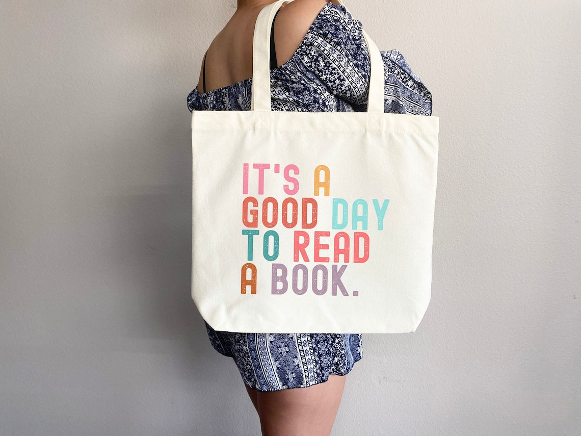 It's Good Day to Read Tote Bag, Book Lovers Tote, Gift for Book Lover, Gift For Bookworms, Gift For Teachers, Readers' Tote, Library Tote