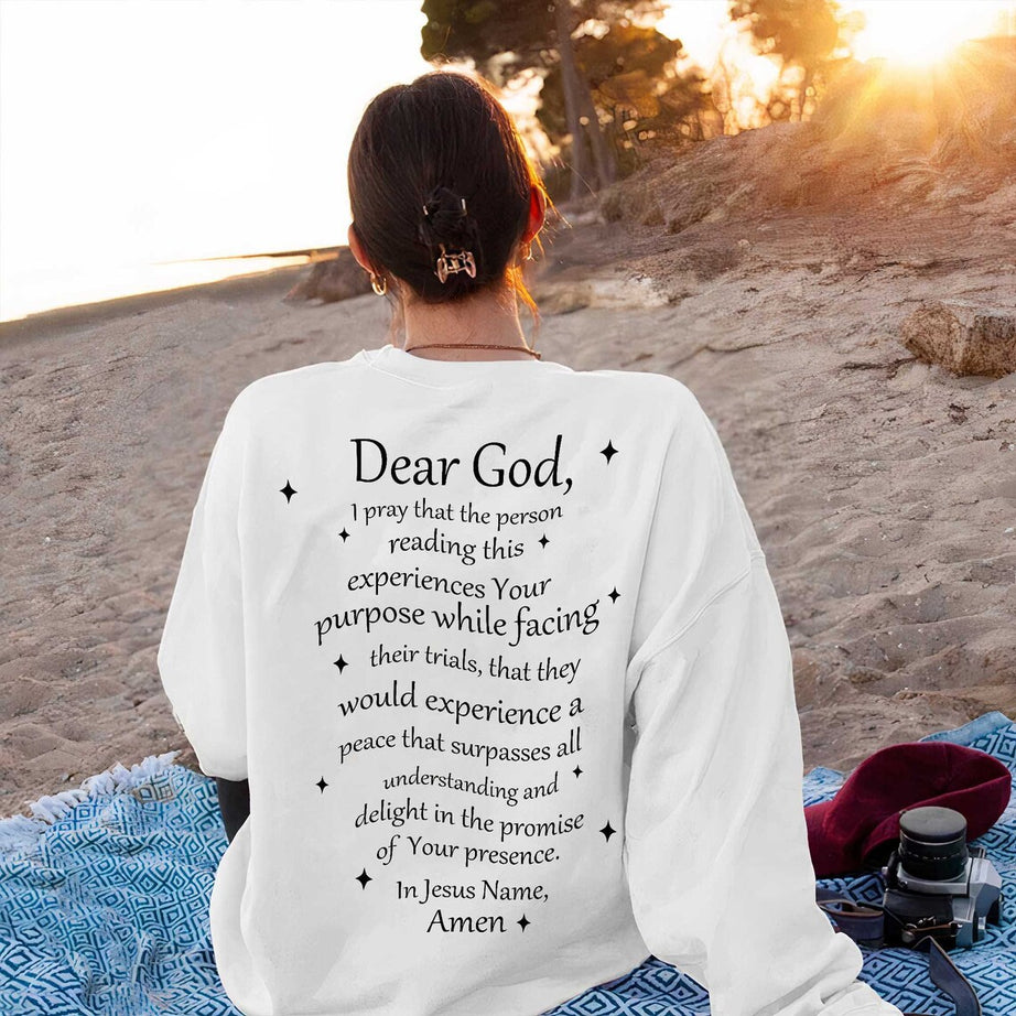 Dear God Christian Sweatshirt, Happy Sweatshirt, Boho Shirt, Trendy Sweatshirt, Christian Sweatshirt