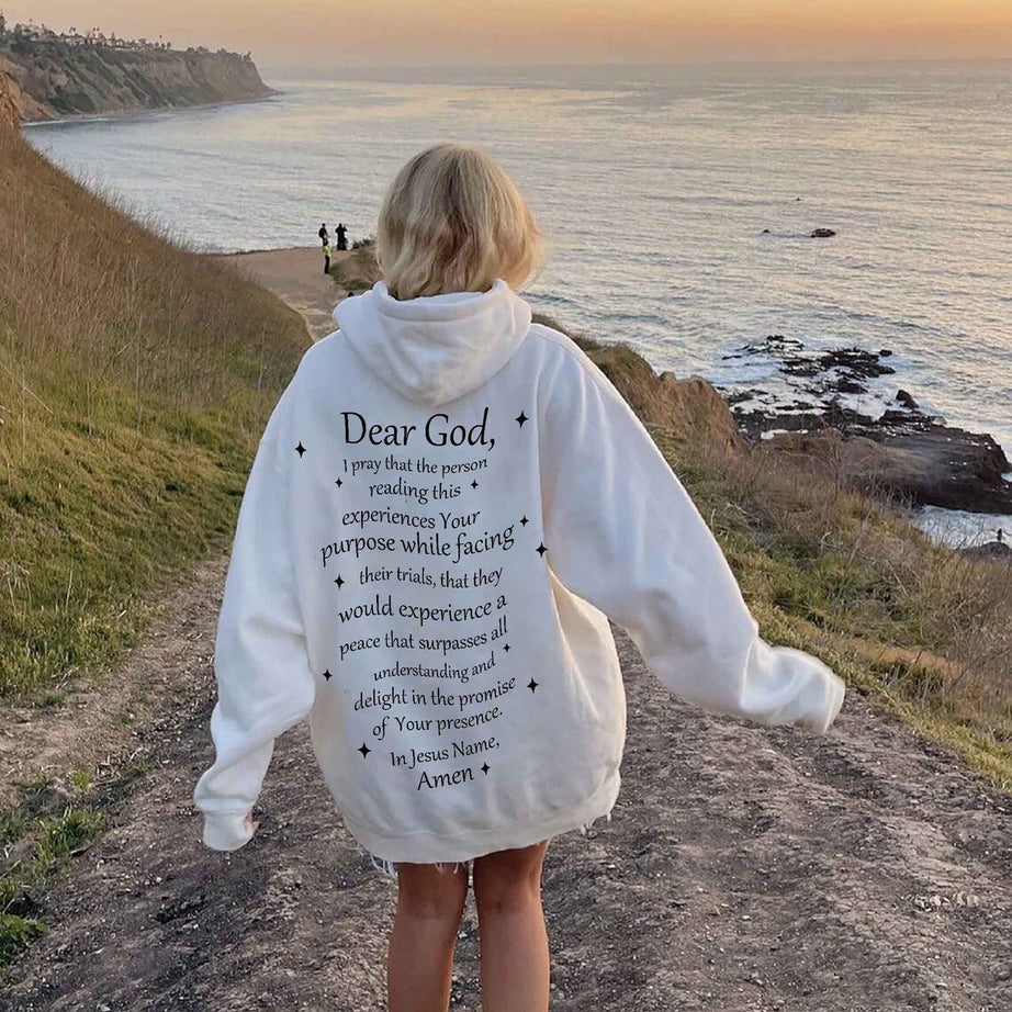 Dear God Christian Sweatshirt, Happy Sweatshirt, Boho Shirt, Trendy Sweatshirt, Christian Sweatshirt