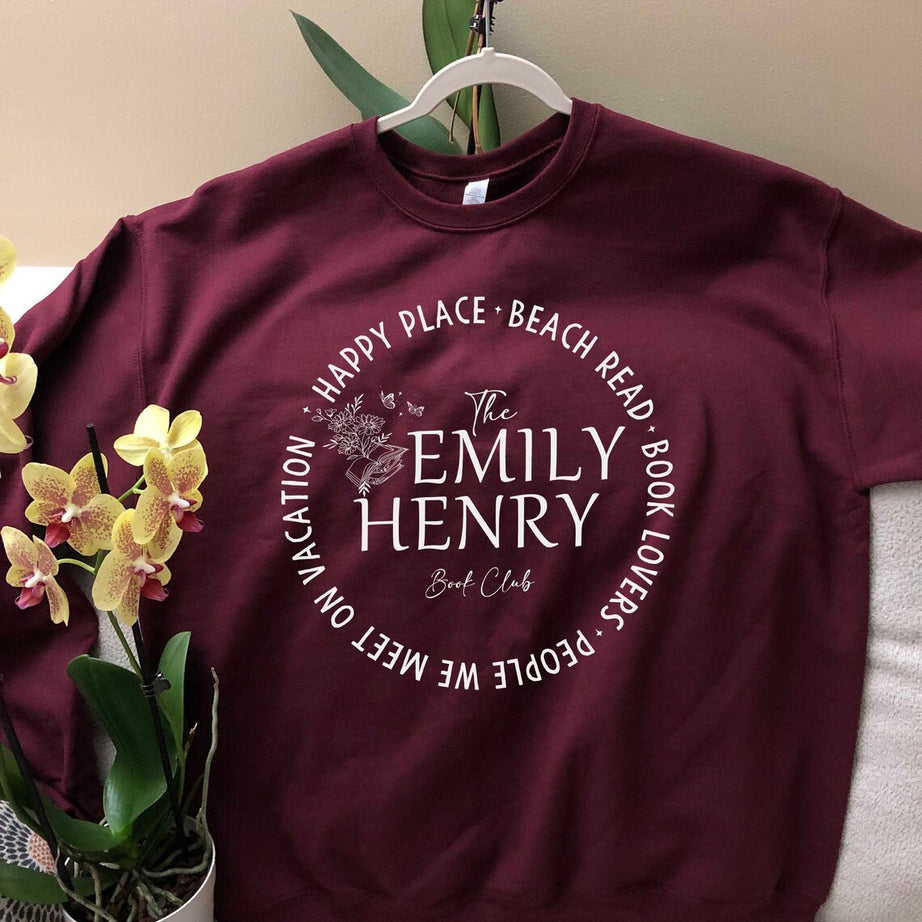 Emily Henry Sweashirt, Book Lovers, People We Meet on Vacation, Beach Read, Happy Place, Book Club