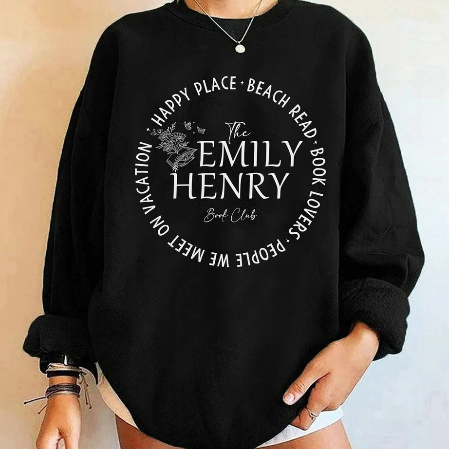 Emily Henry Sweashirt, Book Lovers, People We Meet on Vacation, Beach Read, Happy Place, Book Club