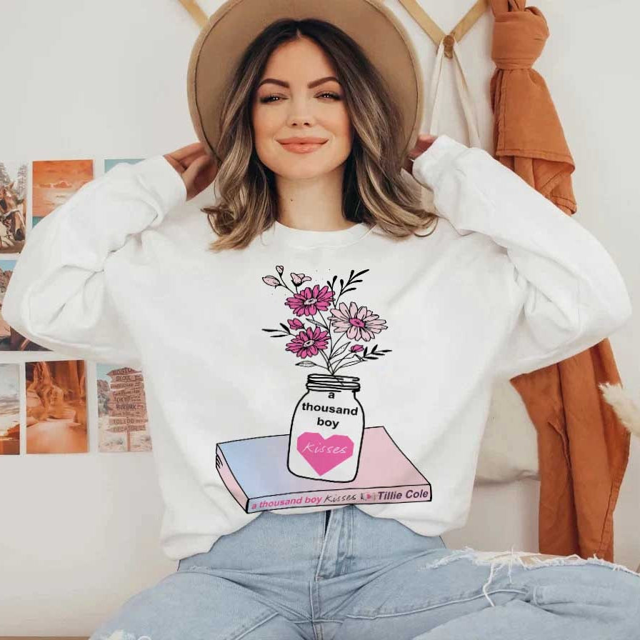 A Thousand Boy Kisses Sweatshirt, ATBK Sweatshirt, ATBK Merch Booktok Merch, Bookish Shirt, Book Gift, Bookstagram, Booktok