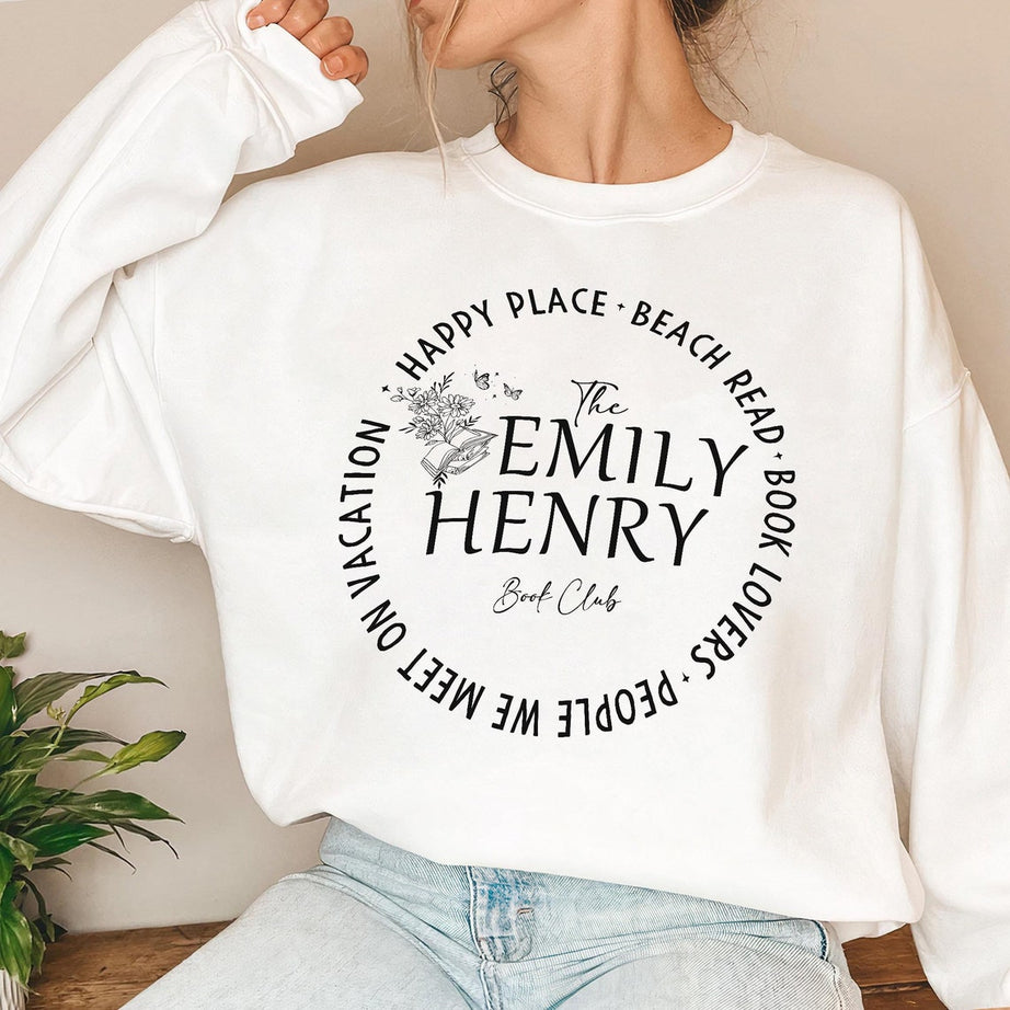 Emily Henry Sweashirt, Book Lovers, People We Meet on Vacation, Beach Read, Happy Place, Book Club