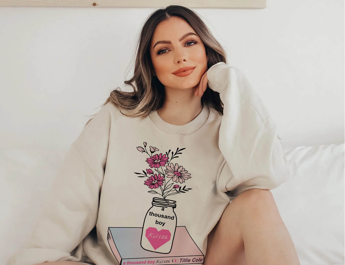 A Thousand Boy Kisses Sweatshirt, ATBK Sweatshirt, ATBK Merch Booktok Merch, Bookish Shirt, Book Gift, Bookstagram, Booktok