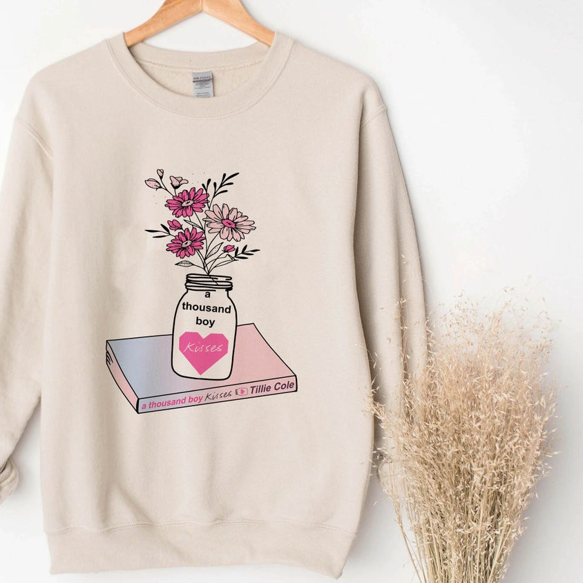 A Thousand Boy Kisses Sweatshirt, ATBK Sweatshirt, ATBK Merch Booktok Merch, Bookish Shirt, Book Gift, Bookstagram, Booktok