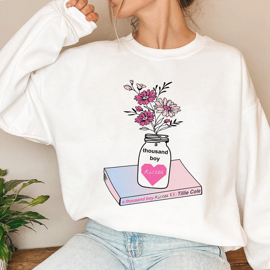 A Thousand Boy Kisses Sweatshirt, ATBK Sweatshirt, ATBK Merch Booktok Merch, Bookish Shirt, Book Gift, Bookstagram, Booktok