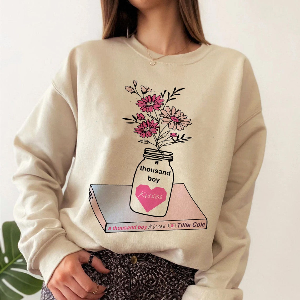 A Thousand Boy Kisses Sweatshirt, ATBK Sweatshirt, ATBK Merch Booktok Merch, Bookish Shirt, Book Gift, Bookstagram, Booktok