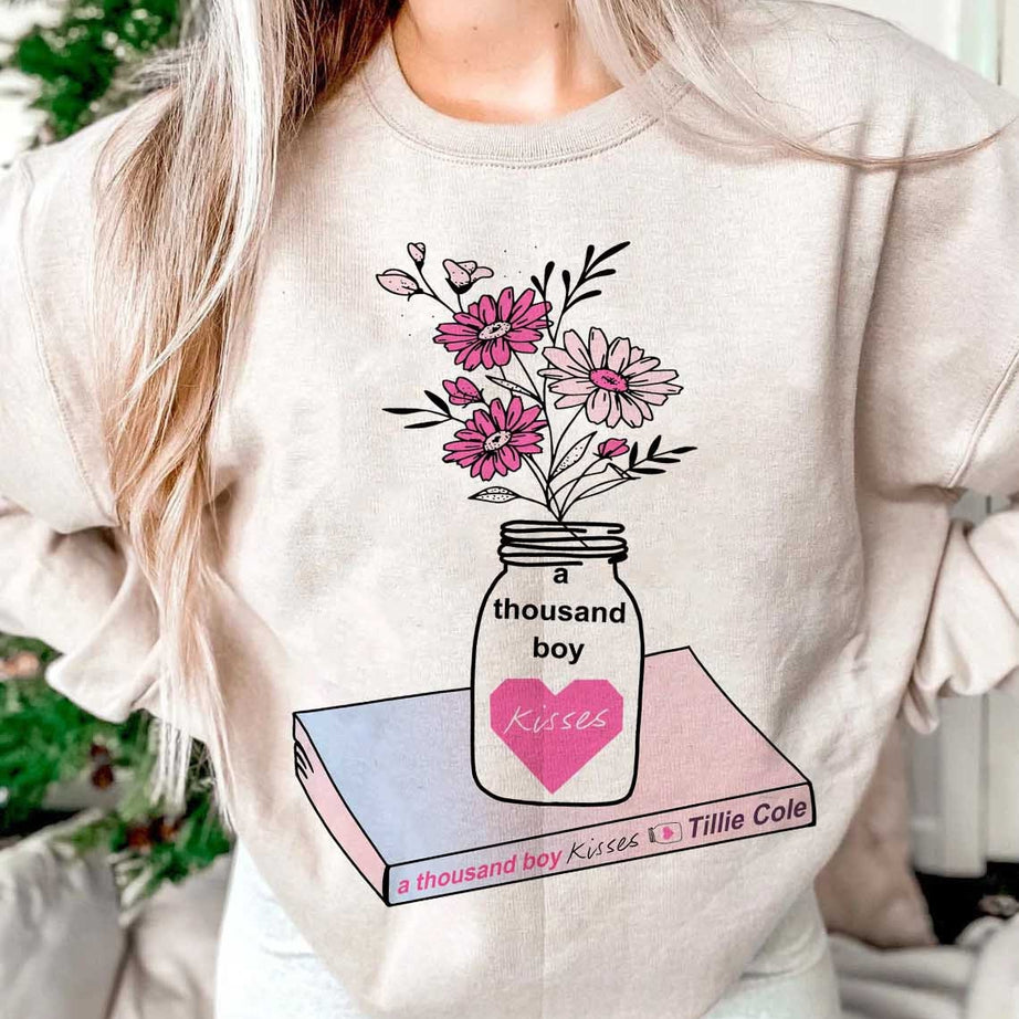 A Thousand Boy Kisses Sweatshirt, ATBK Sweatshirt, ATBK Merch Booktok Merch, Bookish Shirt, Book Gift, Bookstagram, Booktok