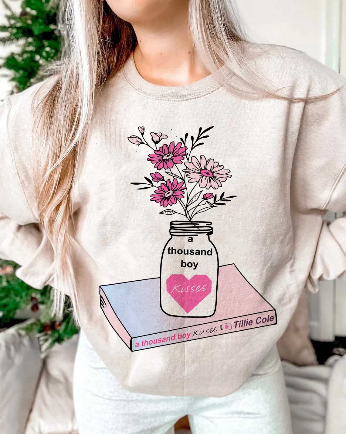 A Thousand Boy Kisses Sweatshirt, ATBK Sweatshirt, ATBK Merch Booktok Merch, Bookish Shirt, Book Gift, Bookstagram, Booktok