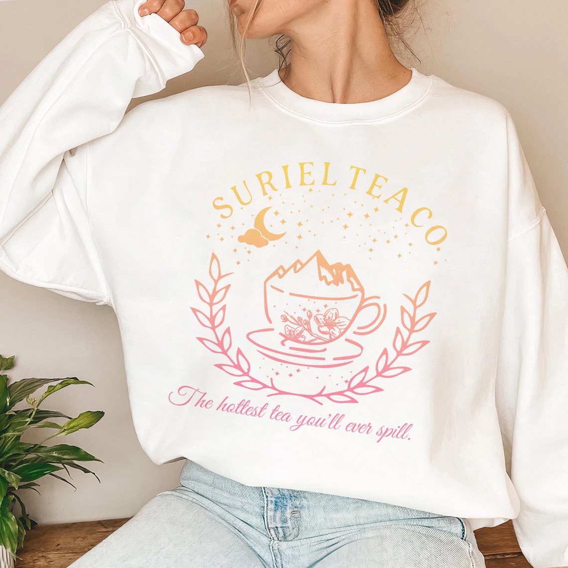 Suriel Tea Co Sweater, Acotar Velaris Shirt, Bookish Sweater, Sarah J Maas Shirt, A Court of Thorns and Roses T-shirt, Suriel Tea Sweater