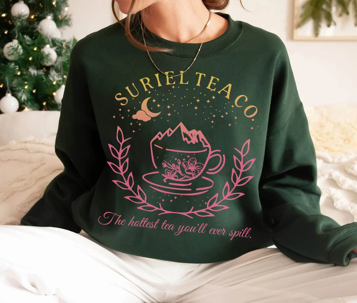 Suriel Tea Co Sweater, Acotar Velaris Shirt, Bookish Sweater, Sarah J Maas Shirt, A Court of Thorns and Roses T-shirt, Suriel Tea Sweater
