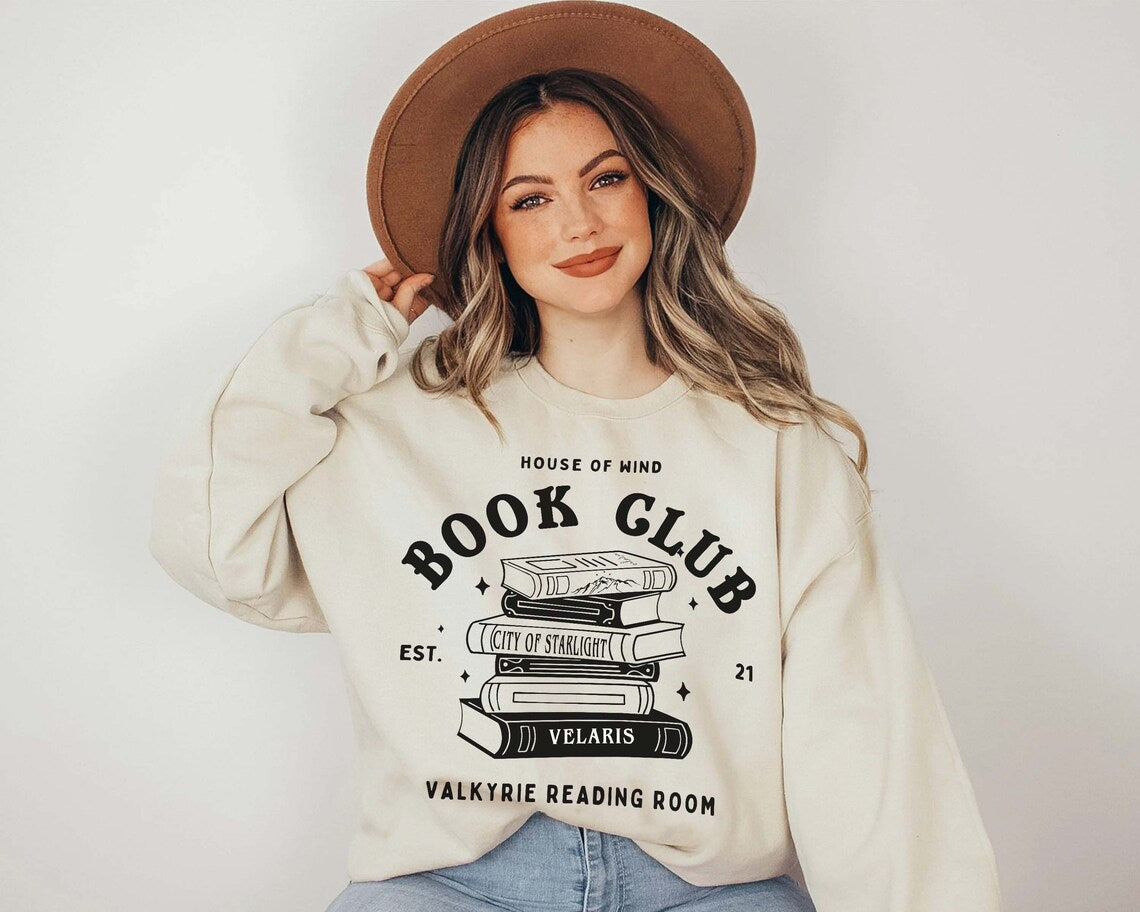 The House of Wind Bookclub Sweatshirt, ACOSF, Valkyrie Reading Room, Booktok Shirt, Acotar Velaris Shirt, Gwyn Nesta Emerie