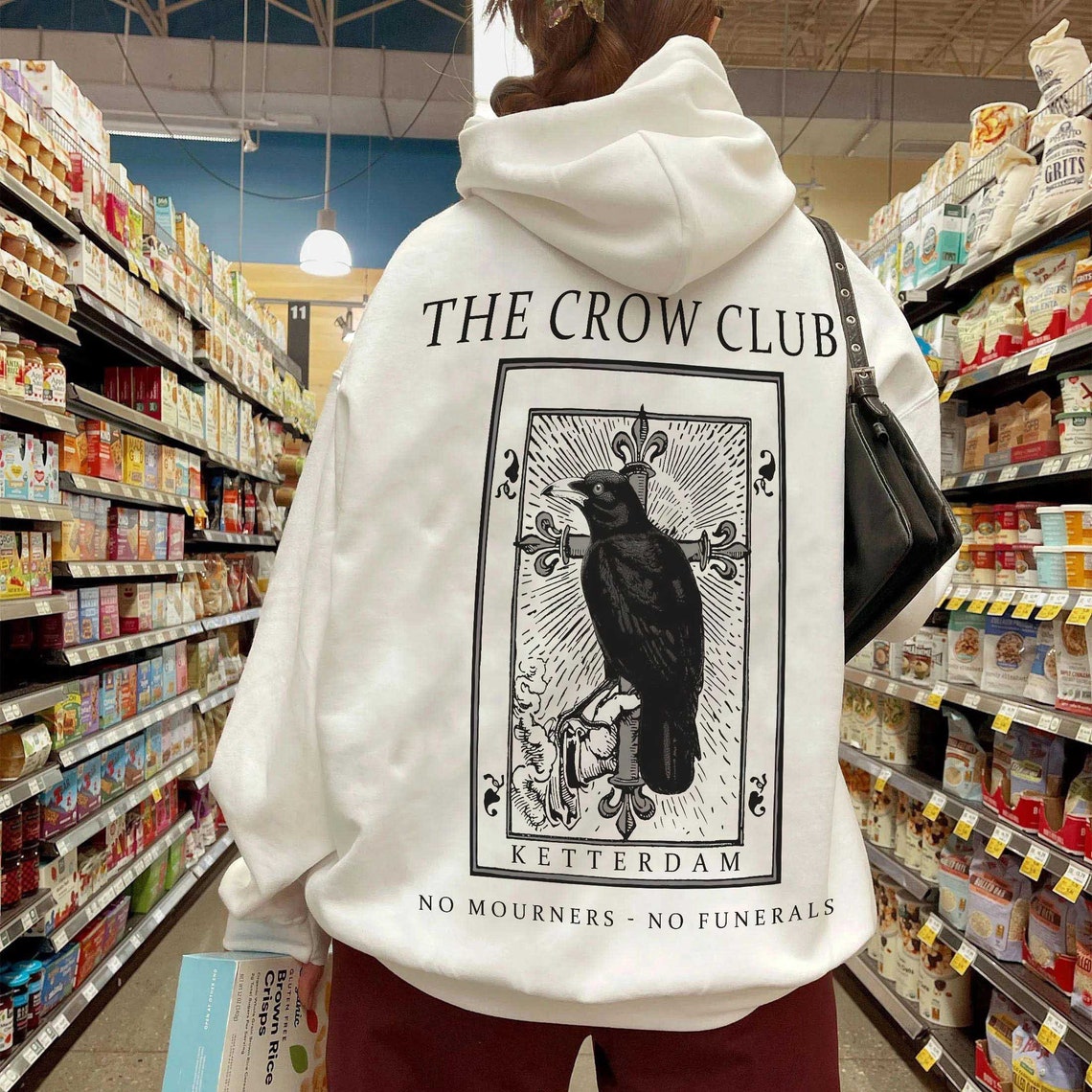The Crow Club Sweatshirt, Six of Crows Shirt, No Mourners No Funerals Shirt, Ketterdam Crow Club Shirt, , Six of Crows, Student Gift