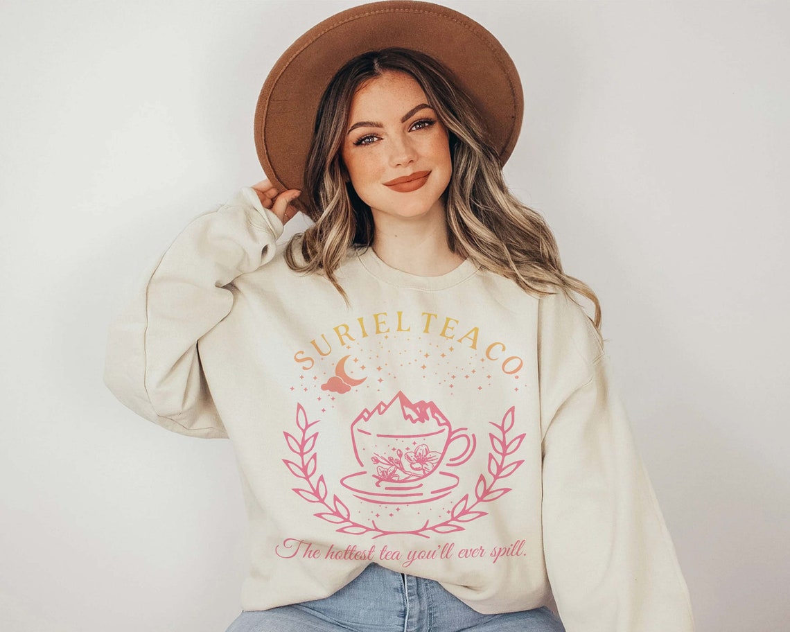 Suriel Tea Co Sweater, Acotar Velaris Shirt, Bookish Sweater, Sarah J Maas Shirt, A Court of Thorns and Roses T-shirt, Suriel Tea Sweater