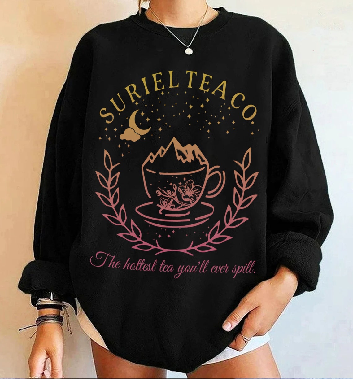 Suriel Tea Co Sweater, Acotar Velaris Shirt, Bookish Sweater, Sarah J Maas Shirt, A Court of Thorns and Roses T-shirt, Suriel Tea Sweater