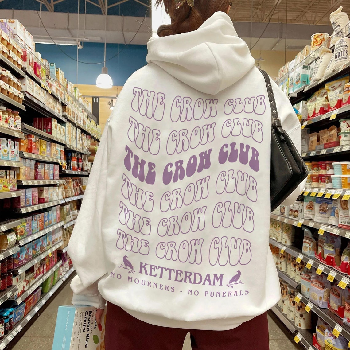 Six of Crows Hoodie, No Mourners Merch, Ketterdam Crow Club, Kaz Brekker Sweater, Inej Sweatshirt, Nina Jesper Matthias, No Funerals Quote