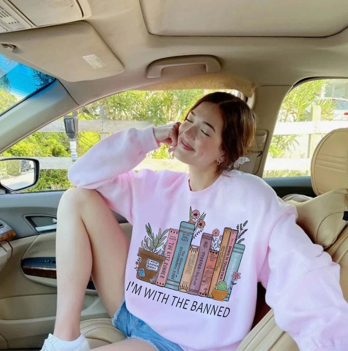 I'm With the Banned, Banned Books Sweatshirt, Banned Books Tshirt, Reading Shirt, Librarian Shirt