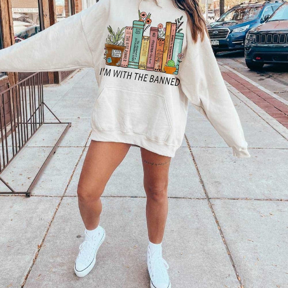 I'm With the Banned, Banned Books Sweatshirt, Banned Books Tshirt, Reading Shirt, Librarian Shirt