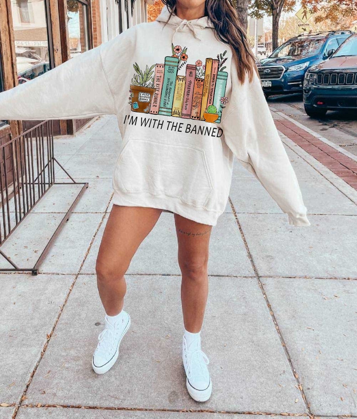 I'm With the Banned, Banned Books Sweatshirt, Banned Books Tshirt, Reading Shirt, Librarian Shirt