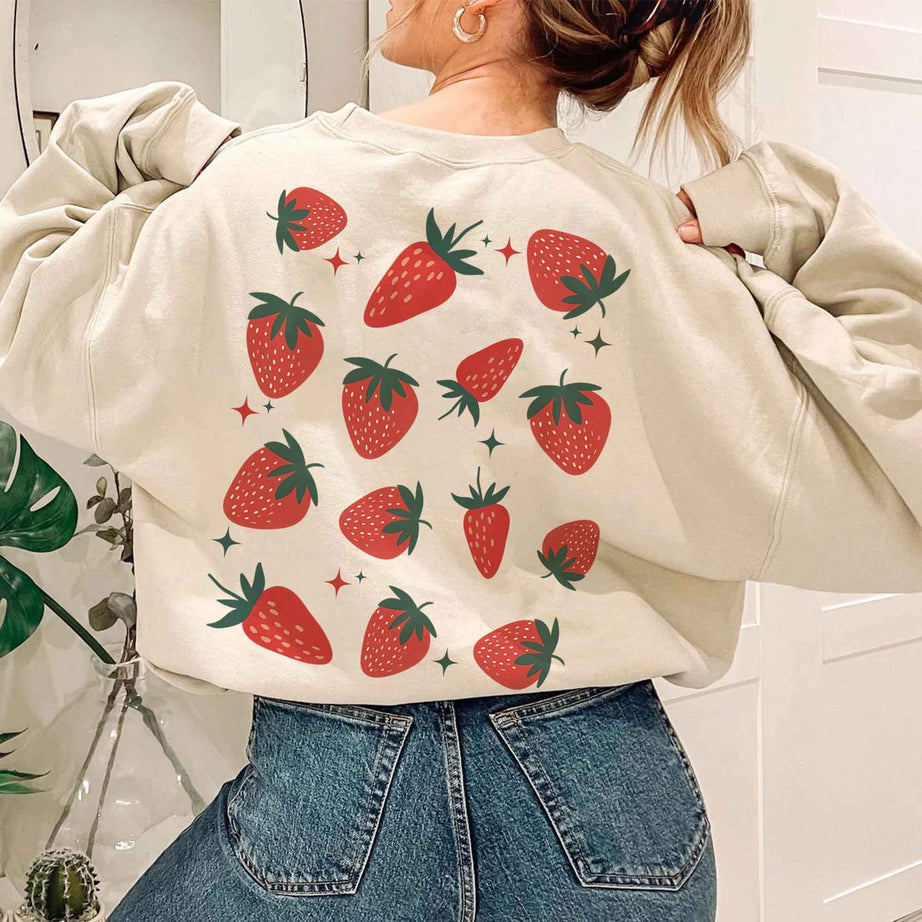 Strawberry Shirt, Graphic Tee, Strawberry Sweatshirt, Foodie Clothing Gift