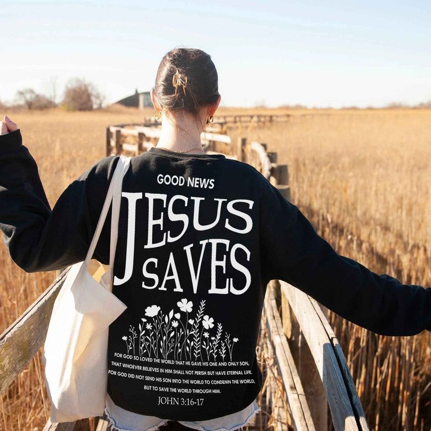 Aesthetic Jesus Hoodie Christian Shirt for Men Christian Apparel Christian Clothing Christian Streetwear Jesus Apparel Bible Verse Shirt