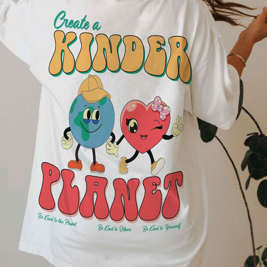 Create a Kinder Planet Hoodie, Positive Hoodie, Trendy Hoodie, Tumblr Hoodie, Aesthetic Hoodie, Perfect Gift, Aesthetic Clothes,trendy Shirt