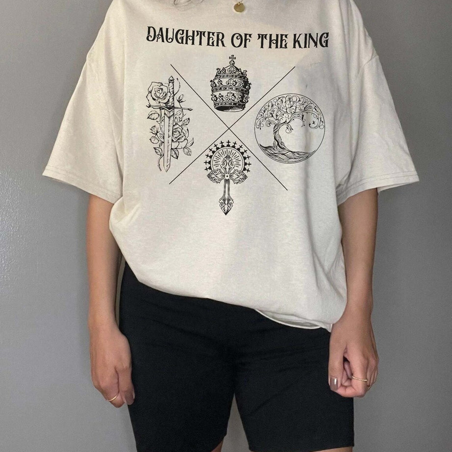 Daughter of the King Sweatshirt Christian Hoodie, Bible Verse Shirt, Christian Shirt, God Apparel, Scripture Clothing,aesthetic Streetwear