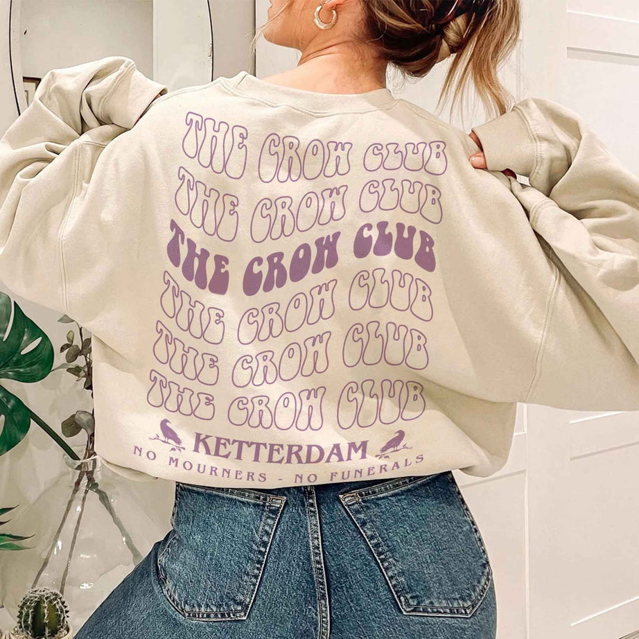 Six of Crows Hoodie, No Mourners Merch, Ketterdam Crow Club, Kaz Brekker Sweater, Inej Sweatshirt, Nina Jesper Matthias, No Funerals Quote